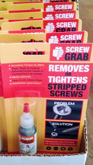 Good for shops to display the ScrewGrab in front of Customers